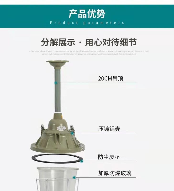 化学工場の室内/室外用 200w 防爆LED電球