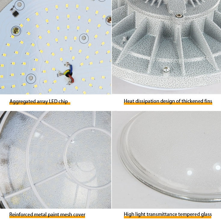 30W 50W 100W 200W Led 防爆高海湾ライト 110lm 倉庫用 流光