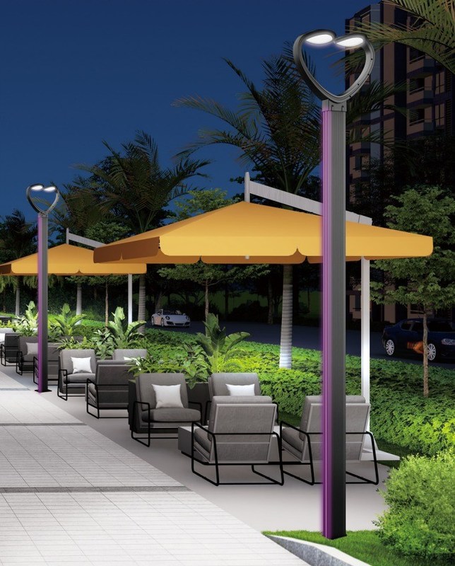 露天LEDガーデンライトと6000K日光警報